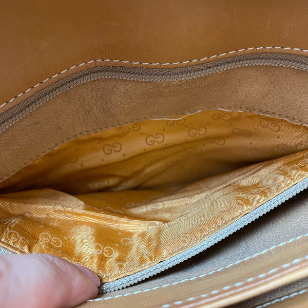 Vintage Gucci 1980s Micro GG 2-way Bag - Milk Tea Brown