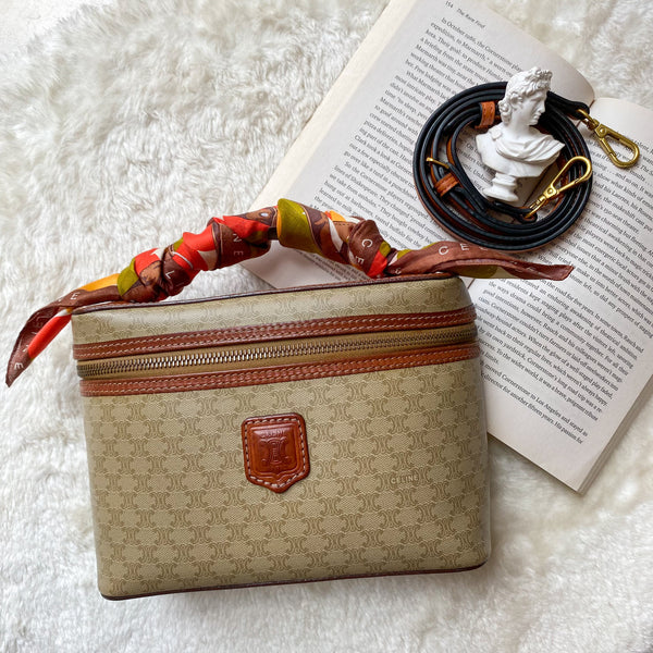 Vintage CELINE Macadam Vanity Bag 007 - Beige