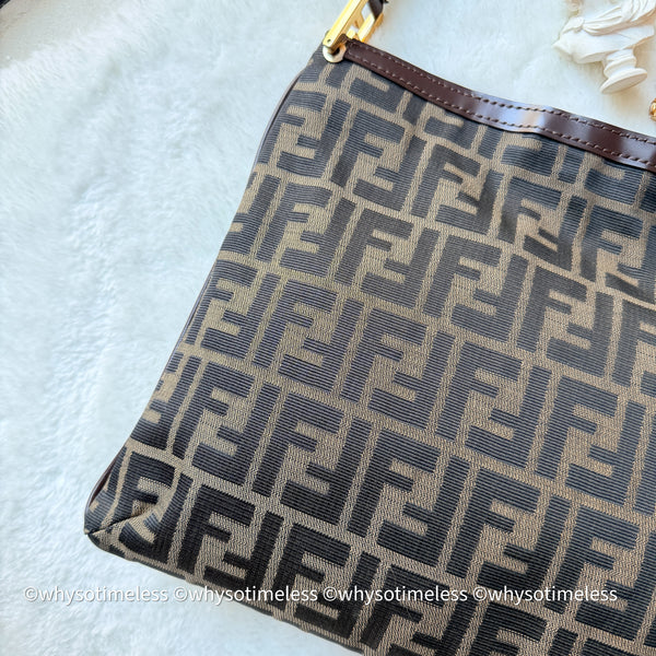Vintage Fendi Zucca Tote Bag GHW