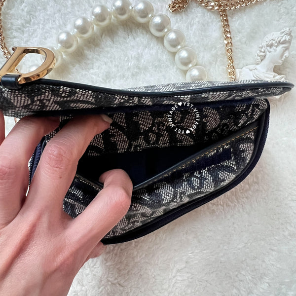 Vintage Dior Trotter Saddle Mini Bag / Makeup Bag 005