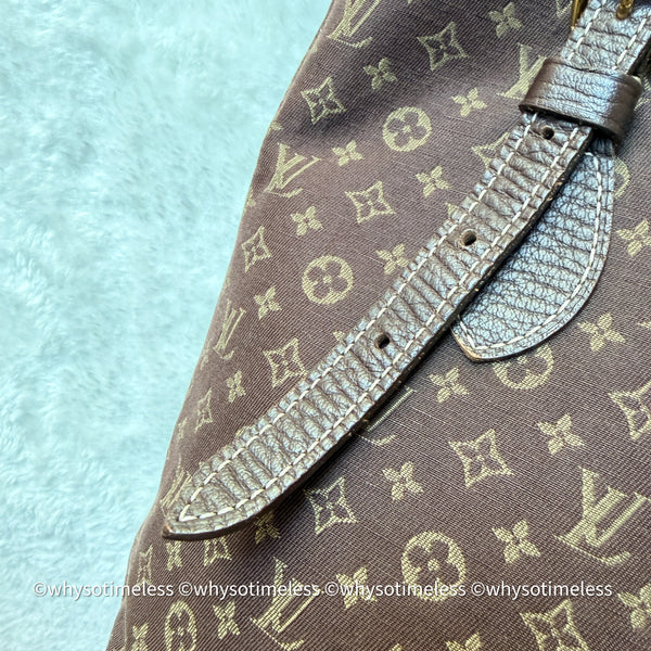 Vintage LV Monogram Denim Bucket Bag - Chocolate Brown