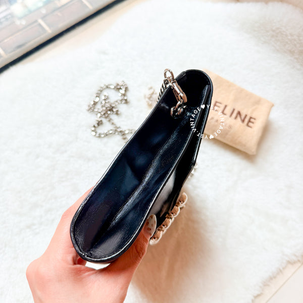 Vintage CELINE Planet Clutch - Black