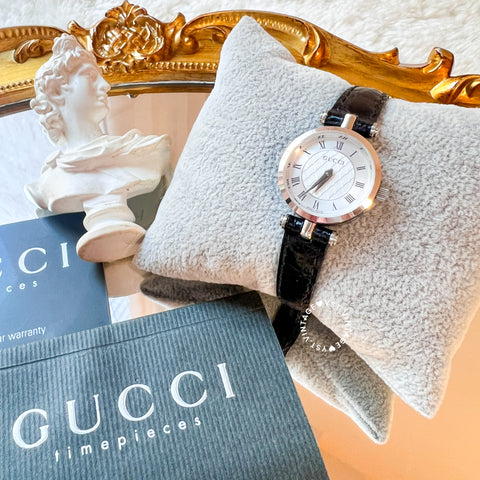 Vintage Gucci SHW Lace Print Roman Numerals Watch - 2040L