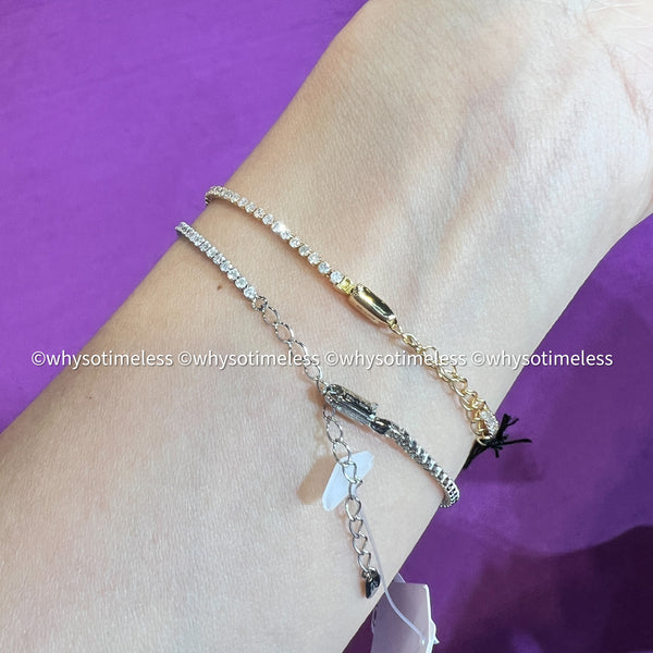 【Pre-order】1.0ct Natural Diamond Tennis Bracelet - 18KYG/ PT