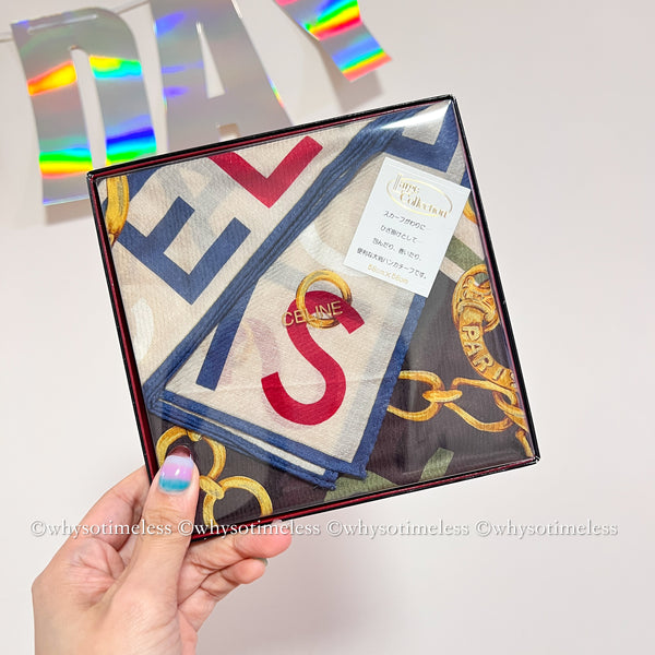 Vintage CELINE Scarfs/ Handkerchiefs Box Set - Vera