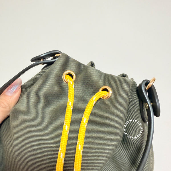 Pre-owned MiuMiu Gabardine Pouch - Olive Green