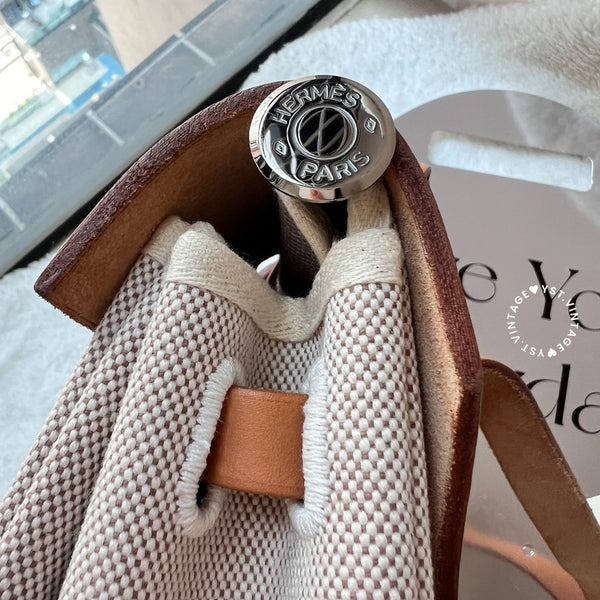 Vintage Hermès 2003 Herbag Ado Backpack PM - Beige