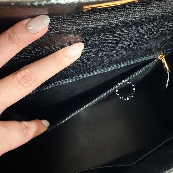 Vintage High-Class Kelly28 Bag - Black