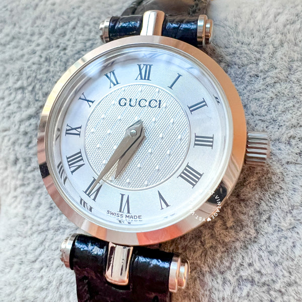 Vintage Gucci SHW Lace Print Roman Numerals Watch - 2040L