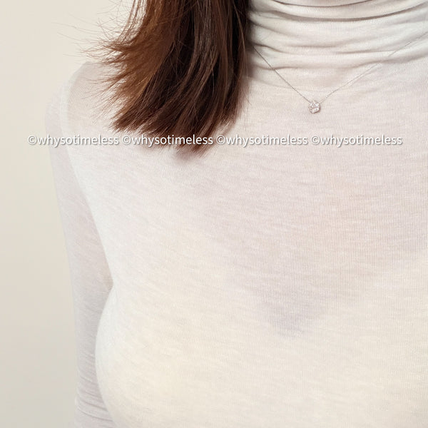 【Pre-order】0.30ct Natural Diamond Snowflake PT Necklace