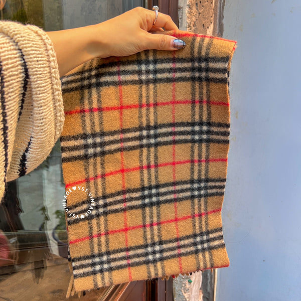 Vintage Burberry Cashmere/ Burberrys Lambswool Scarf - Classic