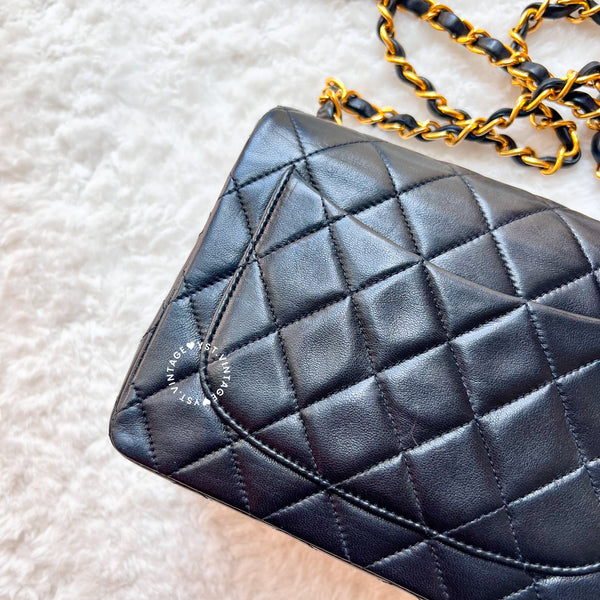 Vintage Chanel Mini Square Flap Bag - Black x Gold 004