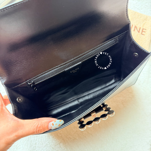 Vintage CELINE Planet Clutch - Black