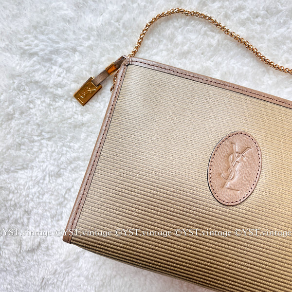 Vintage YSL Clutch 002 - Beige