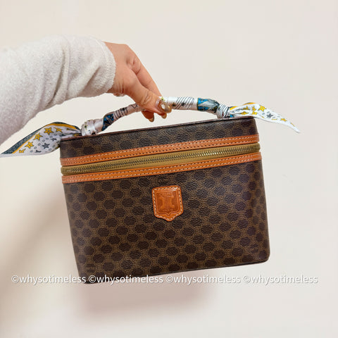 Vintage CELINE Macadam Vanity Bag 039 - Brown