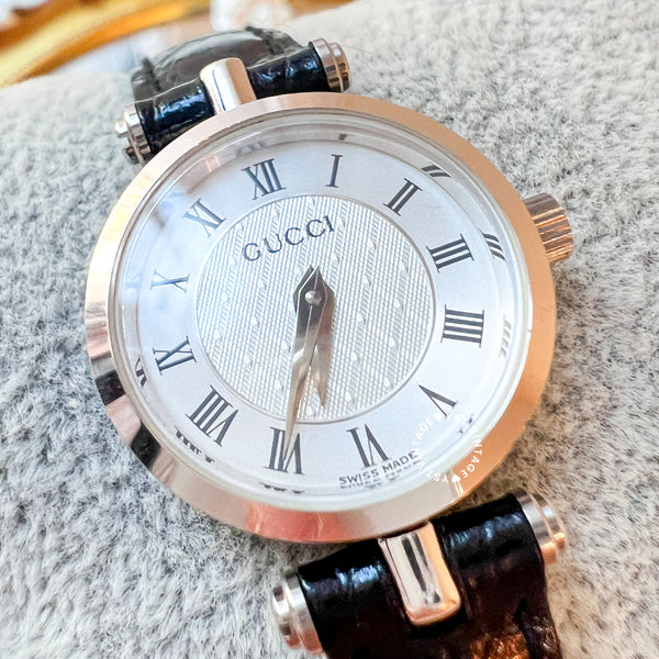 Vintage Gucci SHW Lace Print Roman Numerals Watch - 2040L