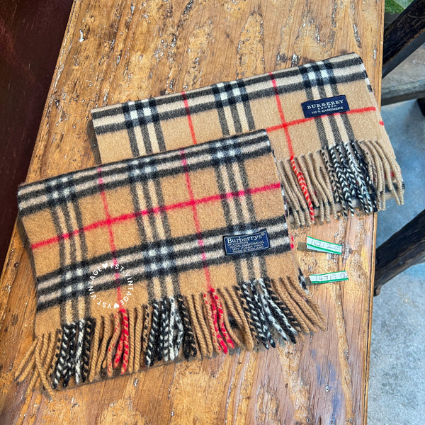 Vintage Burberry Cashmere/ Burberrys Lambswool Scarf - Classic