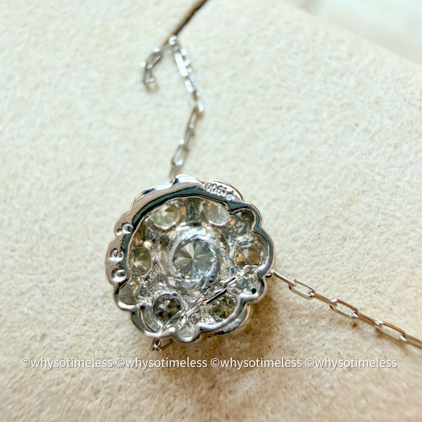 【Pre-order】0.30ct Natural Diamond Snowflake PT Necklace