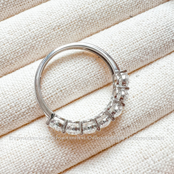 【Pre-order】Éternel Oval Lab Grown Diamond 18KYG/PT Half Eternity Ring