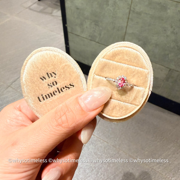 Natural Padparadscha Diamond PT900 Ring - Lotus
