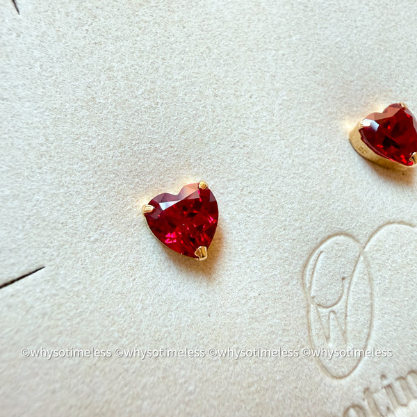 2.2ct Lab Grown Ruby 18KYG Earrings