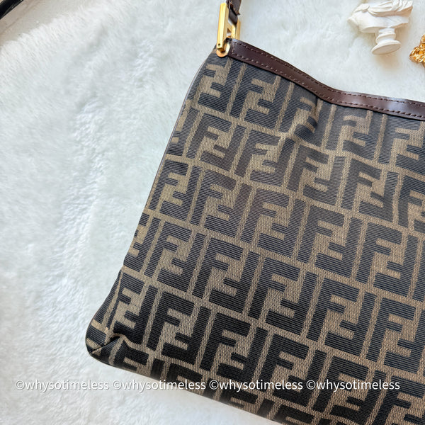 Vintage Fendi Zucca Tote Bag GHW
