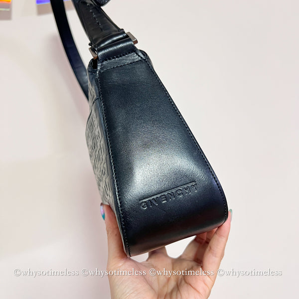 Vintage Givenchy Monogram Box Hobo - Black (Made in Japan)
