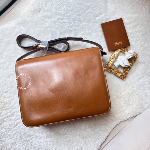 Vintage Delvaux Box Bag - Caramel