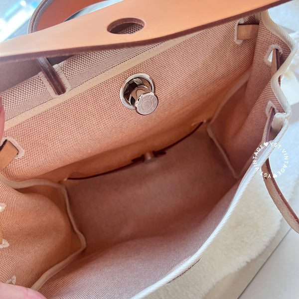 Vintage Hermès 2003 Herbag Ado Backpack PM - Beige