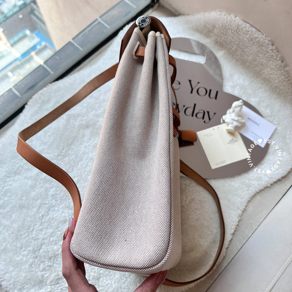 Vintage Hermès 2003 Herbag Ado Backpack PM - Beige