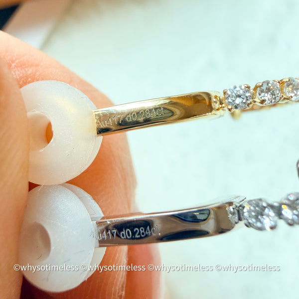 0.28ct Lab Grown Diamond 10K 2-way Ear Clips - Étoile