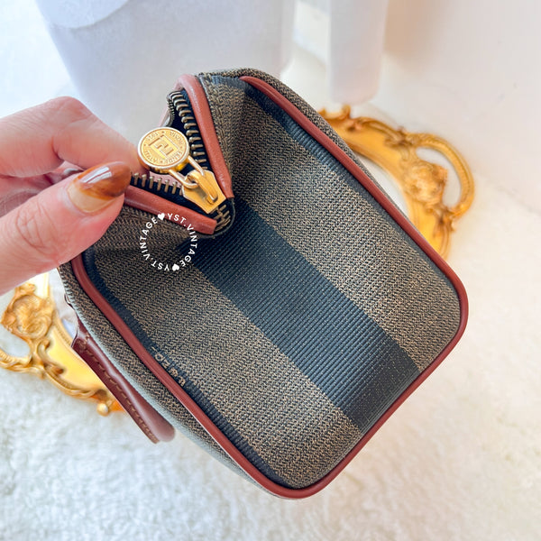 Vintage Fendi Pequin Stripe Mini Boston