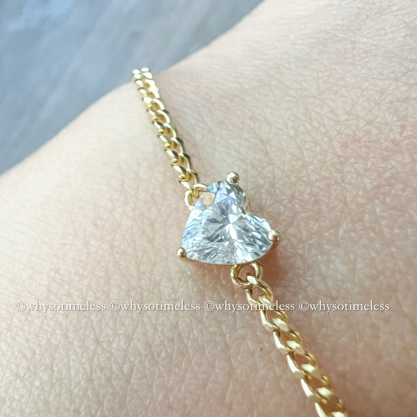 /pre-order/ Mon Cœur Lab Grown Diamond 18KYG Cuban Link Bracelet