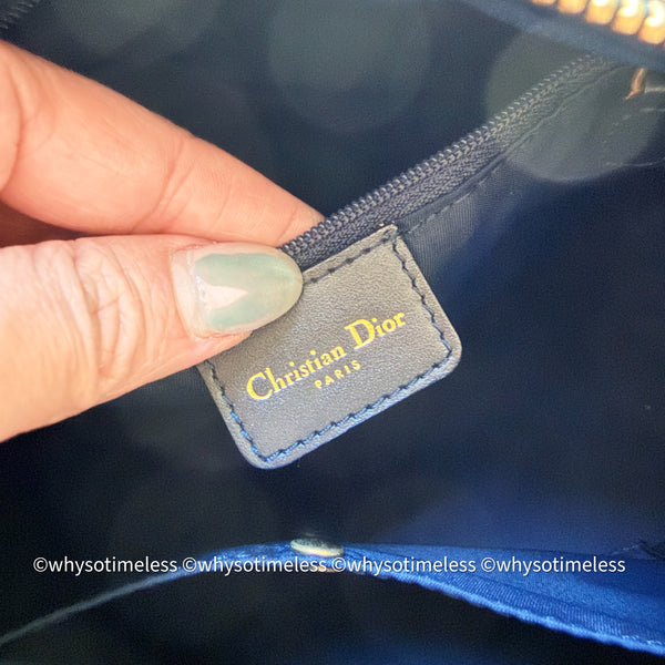 Vintage Dior Trotter 25cm Boston Bag - Navy 002