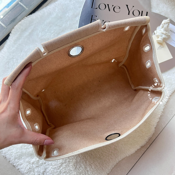 Vintage Hermès 2003 Herbag Ado Backpack PM - Beige