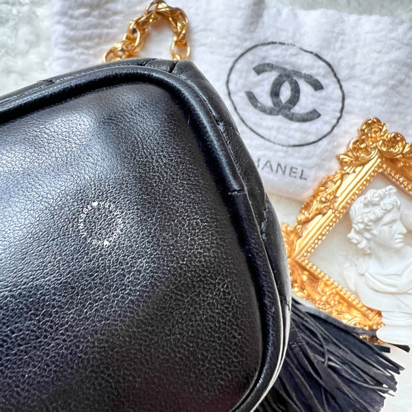 【20%OFF】Vintage Chanel Mini Vanity With 24KGP Bijoux Chain - Black