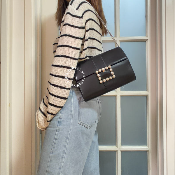 Vintage CELINE Planet Clutch - Black