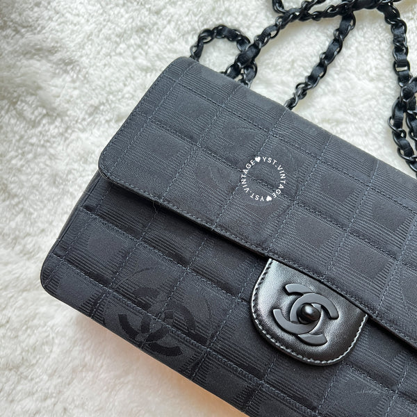 Vintage Chanel Coco Bar Classic Flap CF25 - Black 003