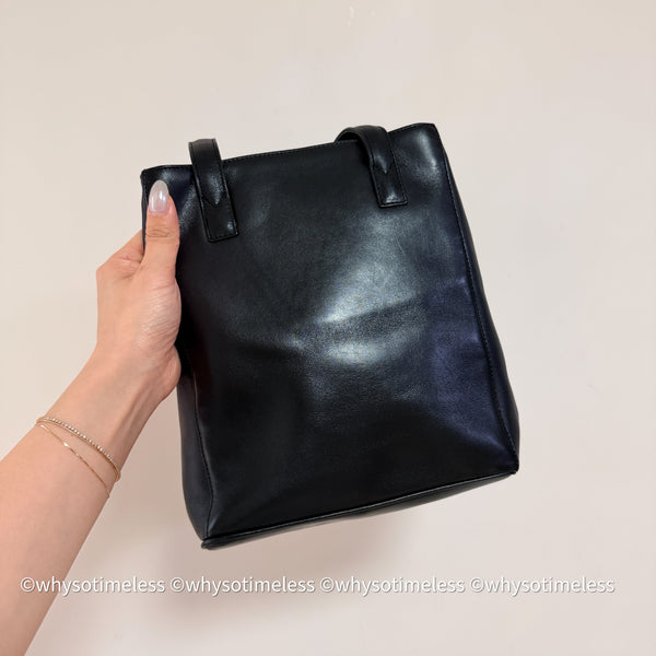 Vintage Lady Dior Shoulder Bag in Calf Leather - Black