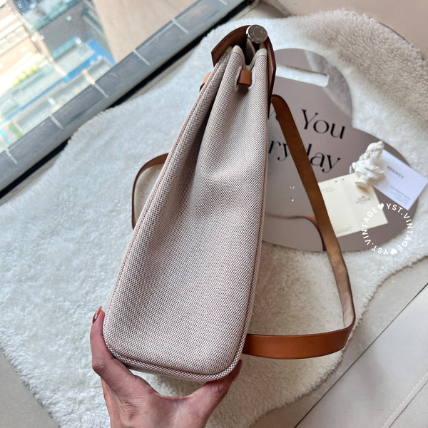 Vintage Hermès 2003 Herbag Ado Backpack PM - Beige