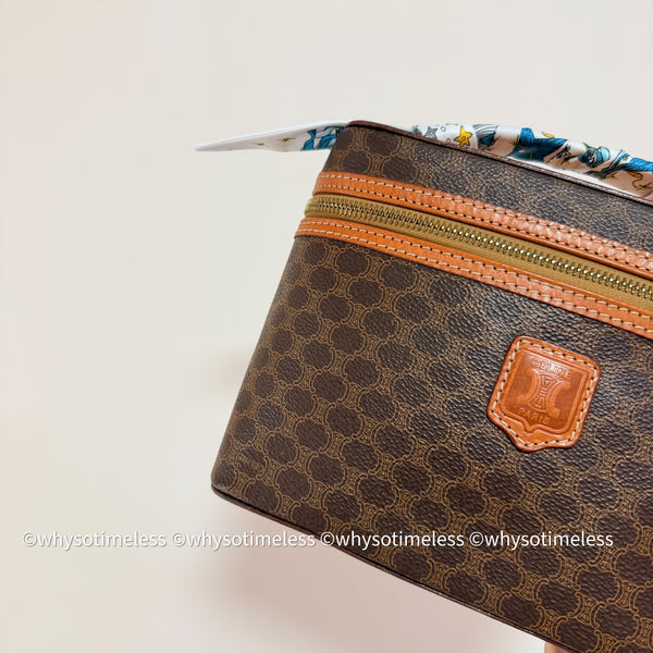 Vintage CELINE Macadam Vanity Bag 039 - Brown
