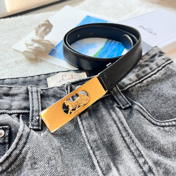 Vintage CELINE Sulky Belt - Black