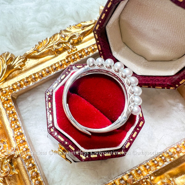 Japanese 2-3mm Baby Akoya Ziron Silver Ring - Eugénie