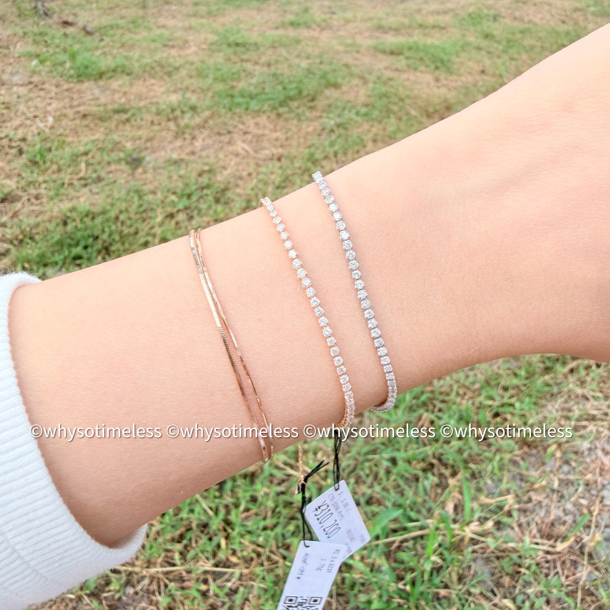 【Pre-order】1.0ct Natural Diamond Tennis Bracelet - 18KYG/ PT