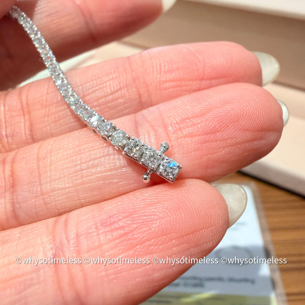 【Pre-order】3.0ct/ 5.0ct Lab Grown Diamond Tennis Bracelet - 10KWG
