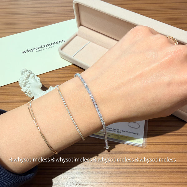 【Pre-order】3.0ct/ 5.0ct Lab Grown Diamond Tennis Bracelet - 10KWG