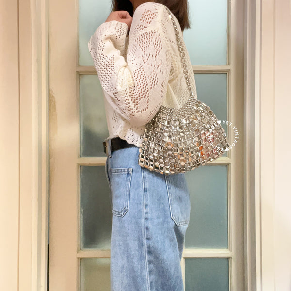 Twinkle Bag - Silver / CELINE Mini Scarf