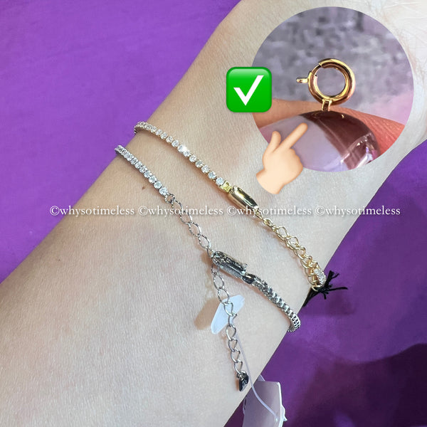 【Pre-order】1.0ct Natural Diamond Tennis Bracelet - 18KYG/ PT