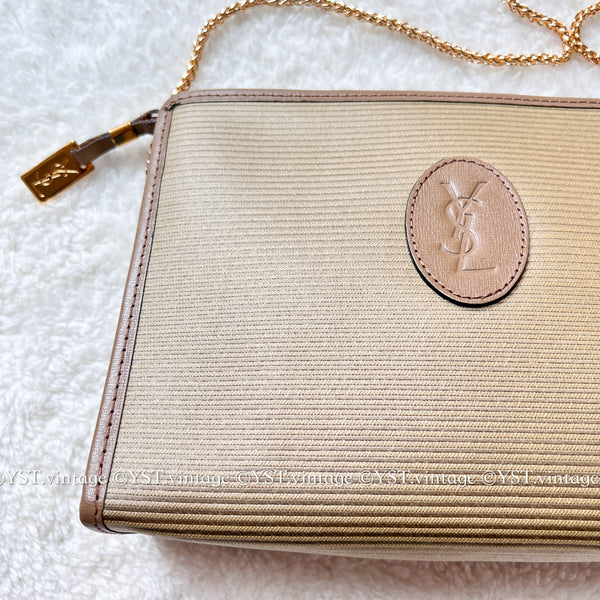 Vintage YSL Clutch 002 - Beige