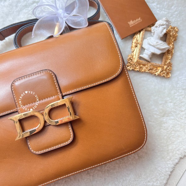 Vintage Delvaux Box Bag - Caramel